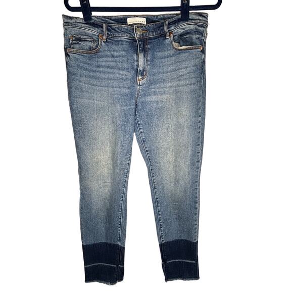 LOFT Women’s Modern Skinny Jeans - Size 10 - Faded & Distressed Mid Waist - Picture 1 of 7